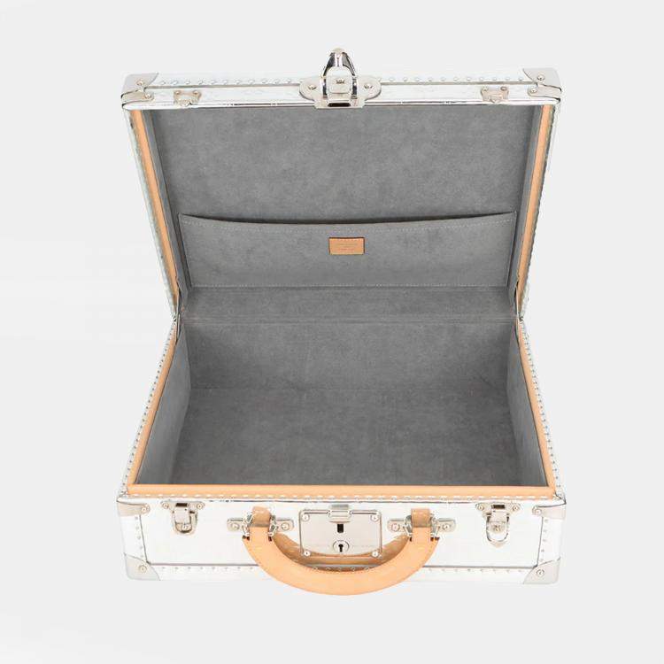 Pre Owned Louis Vuitton Cotteville Silver Monogram Mirror Size 40