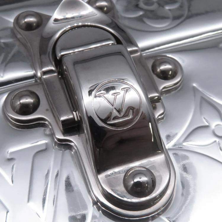 Pre Owned Louis Vuitton Cotteville Silver Monogram Mirror Size 40