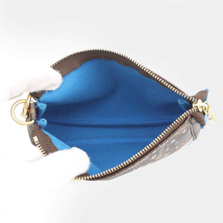 Pre Owned Louis Vuitton Mini Pochette Accessoires Blue Monogram Vivienne