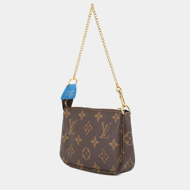 Pre Owned Louis Vuitton Mini Pochette Accessoires Blue Monogram Vivienne