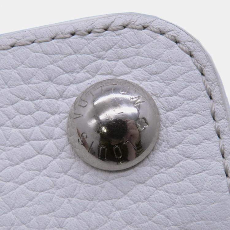 Pre Owned Louis Vuitton Capucines Lvxyk White/Multicolor Taurillon Leather Painted Dot Size Bb