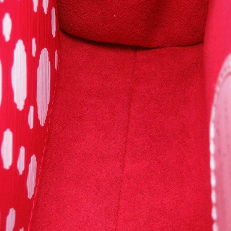 Pre Owned Louis Vuitton Lvxyk Cluny Blanc/Rouge Epi Leather Infinity Dots Size Mini