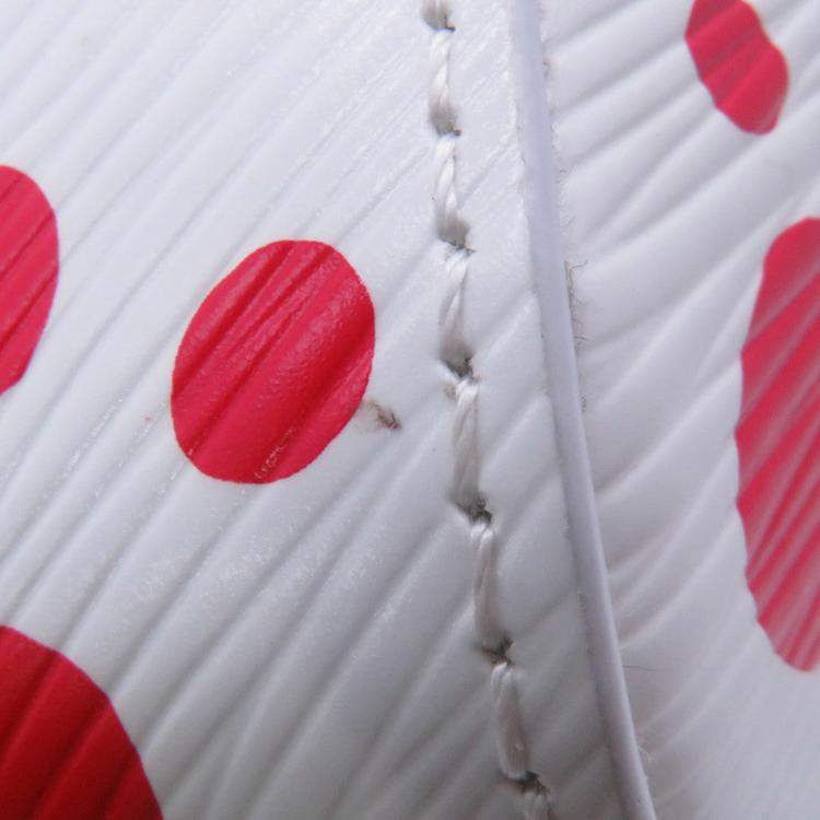 Pre Owned Louis Vuitton Lvxyk Cluny Blanc/Rouge Epi Leather Infinity Dots Size Mini