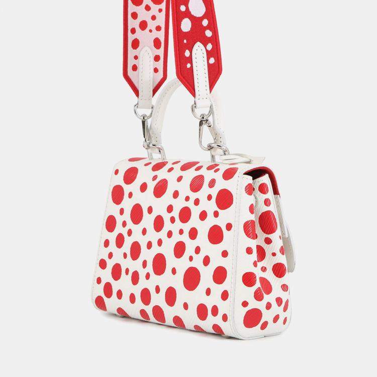 Pre Owned Louis Vuitton Lvxyk Cluny Blanc/Rouge Epi Leather Infinity Dots Size Mini