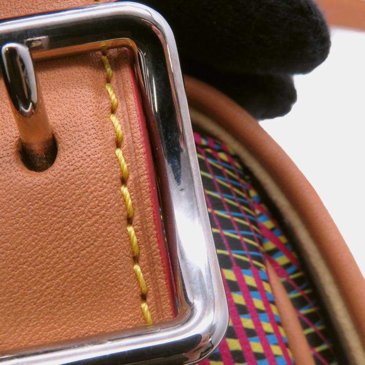 Pre Owned Louis Vuitton Tambourine Pink/Multicolor Monogram Lv Pop Leather