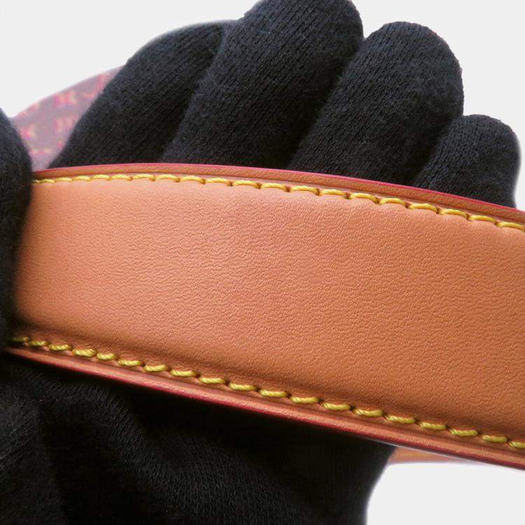 Pre Owned Louis Vuitton Tambourine Pink/Multicolor Monogram Lv Pop Leather