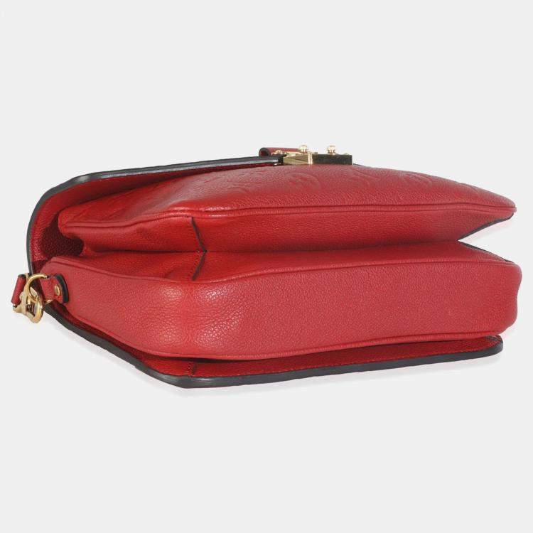 Pre Owned Louis Vuitton Scarlet Monogram Empreinte Pochette Metis
