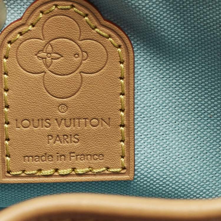 مملوكة مسبقًا Louis Vuitton Noe Nano Monogram Azur Frost Canvas Bucket Bag