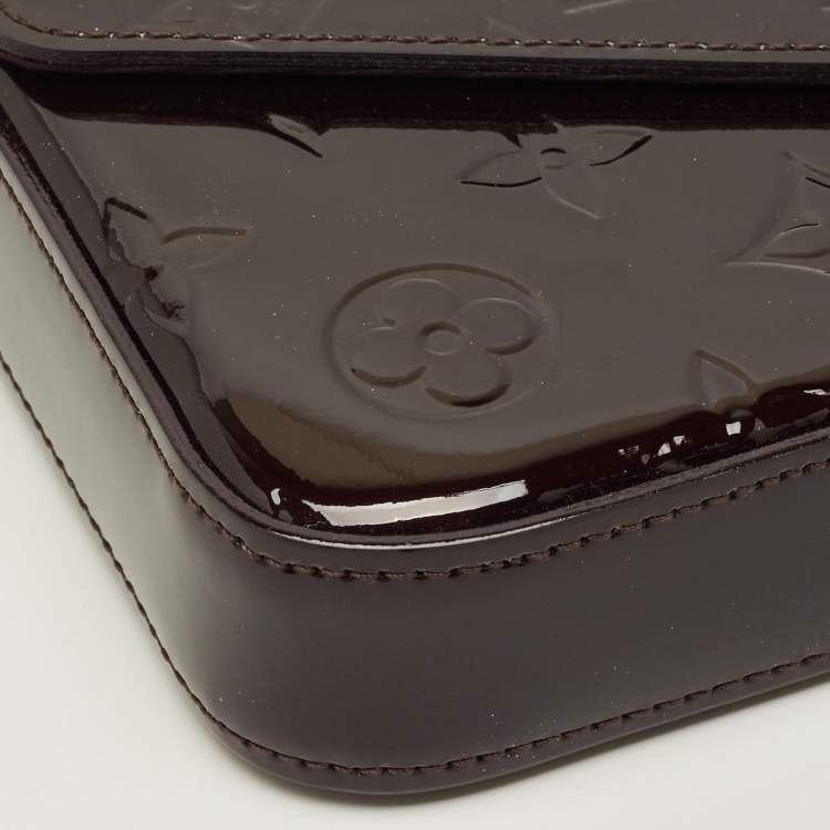 Pre Owned Louis Vuitton Felicie Amarante Monogram Vernis Pochette