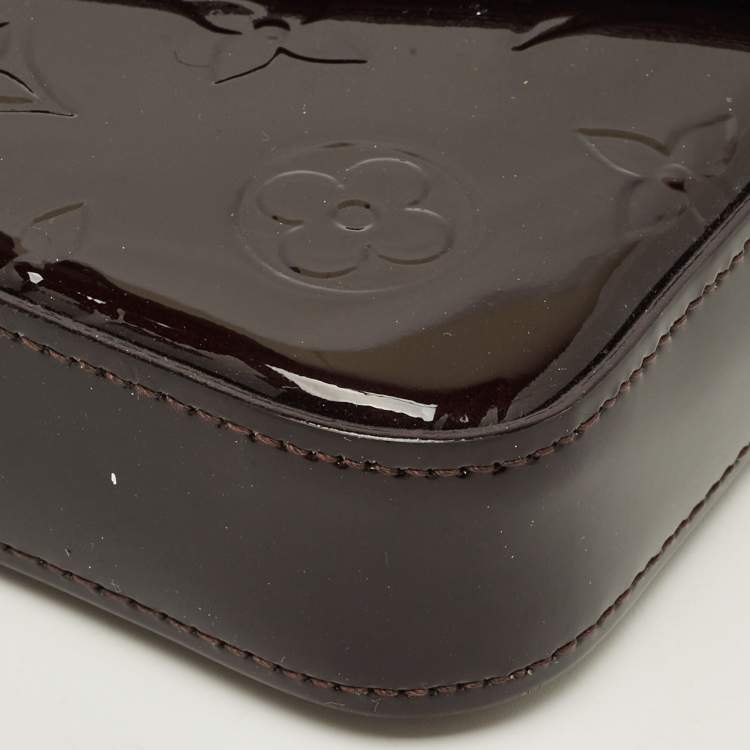 Pre Owned Louis Vuitton Felicie Amarante Monogram Vernis Pochette