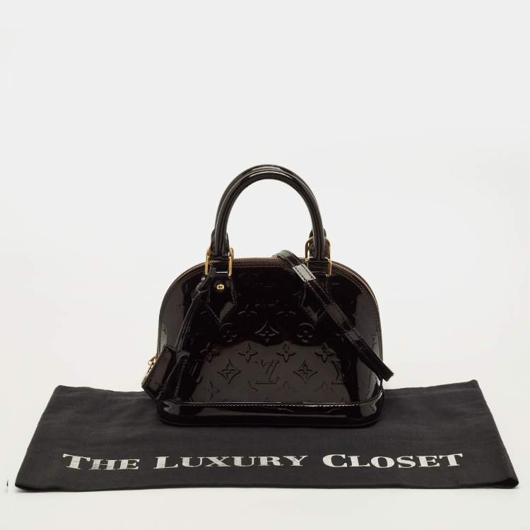 Pre Owned Louis Vuitton Alma BB Amarante Monogram Vernis Bag