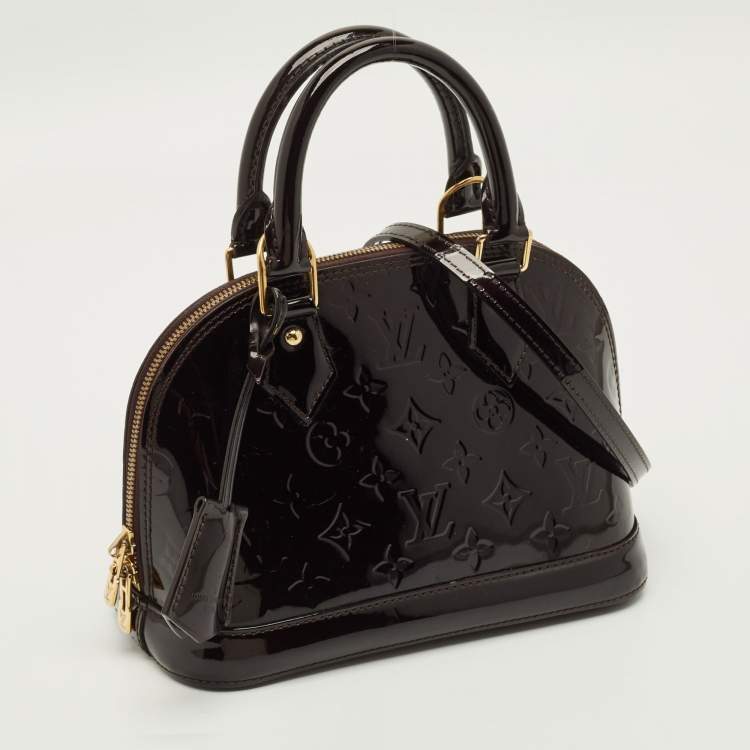 Pre Owned Louis Vuitton Alma BB Amarante Monogram Vernis Bag