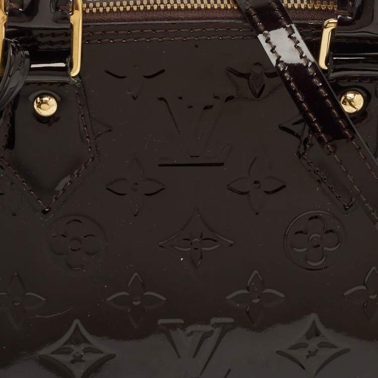 Pre Owned Louis Vuitton Alma BB Amarante Monogram Vernis Bag