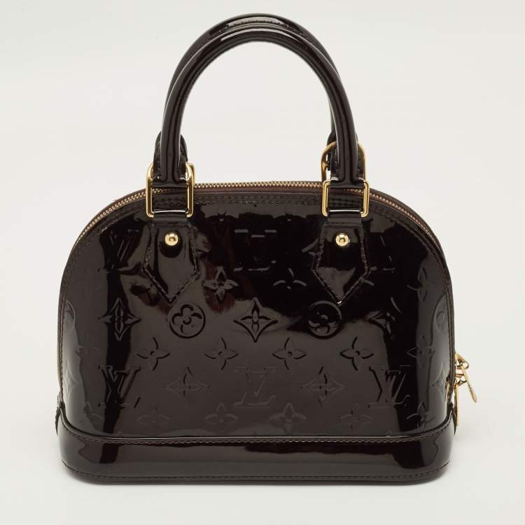 Pre Owned Louis Vuitton Alma BB Amarante Monogram Vernis Bag