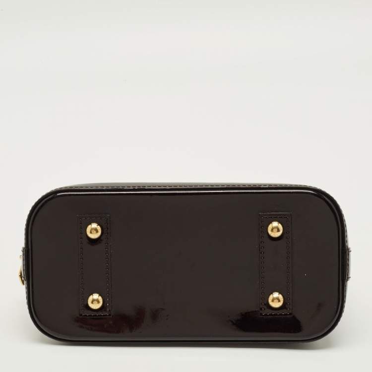 Pre Owned Louis Vuitton Alma BB Amarante Monogram Vernis Bag