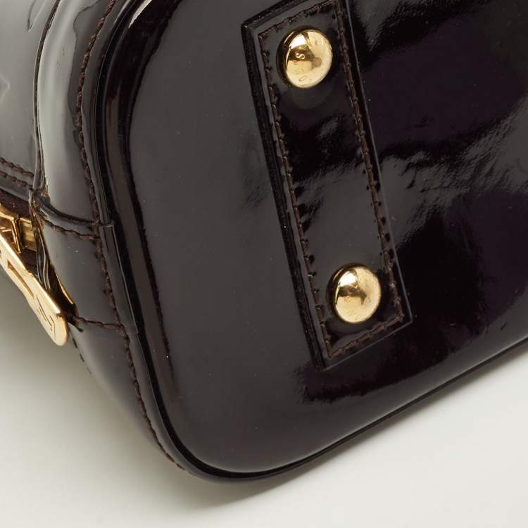 Pre Owned Louis Vuitton Alma BB Amarante Monogram Vernis Bag
