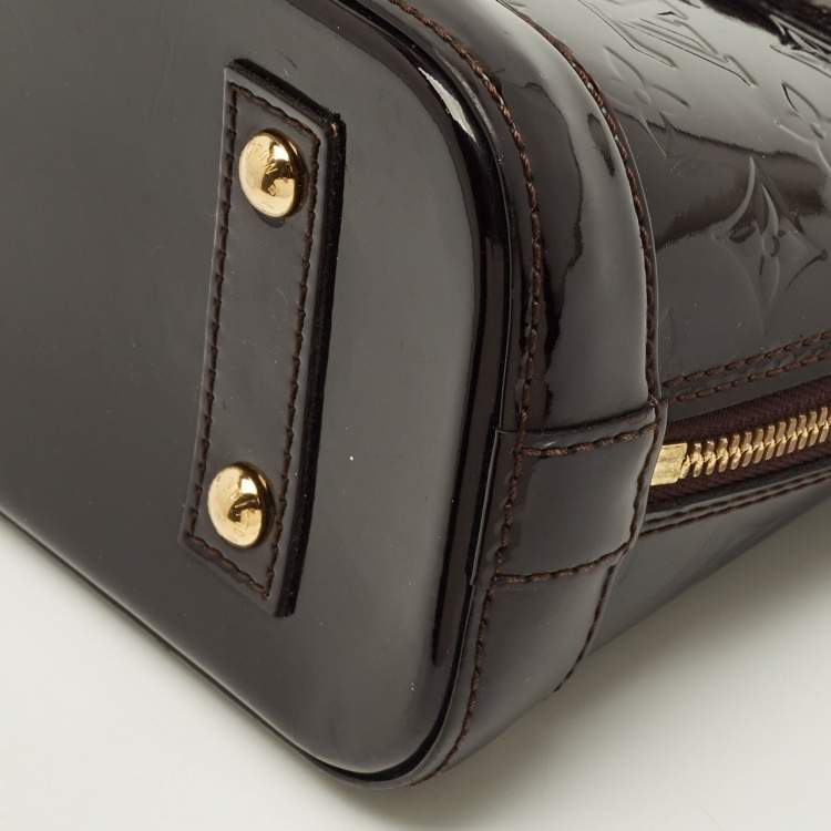 Pre Owned Louis Vuitton Alma BB Amarante Monogram Vernis Bag