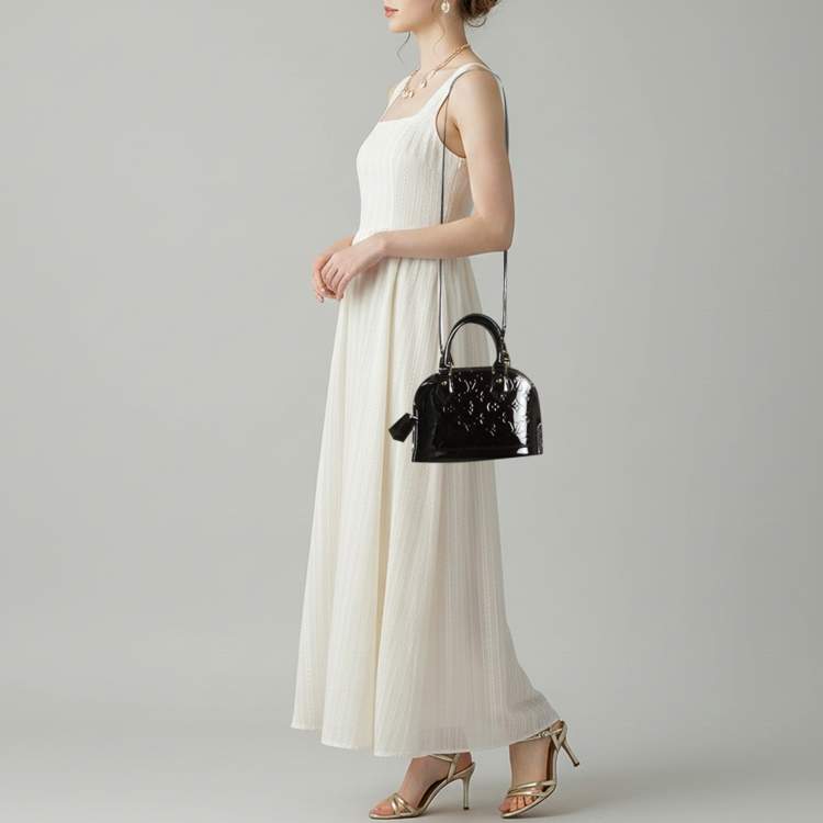 Pre Owned Louis Vuitton Alma BB Amarante Monogram Vernis Bag