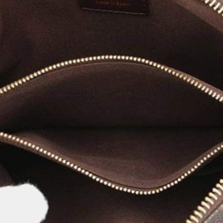 Pre Owned Louis Vuitton Brown Damier Ebene Brooklyn Bum Bag