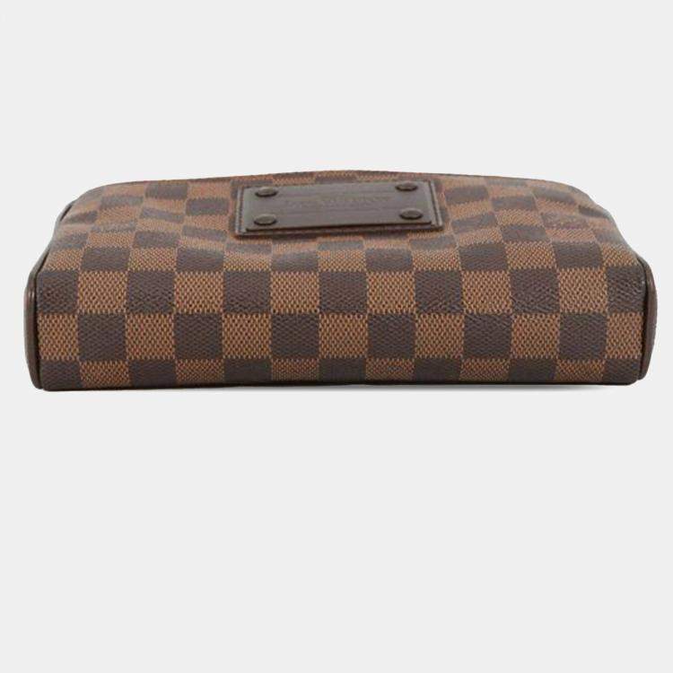 Pre Owned Louis Vuitton Brown Damier Ebene Brooklyn Bum Bag