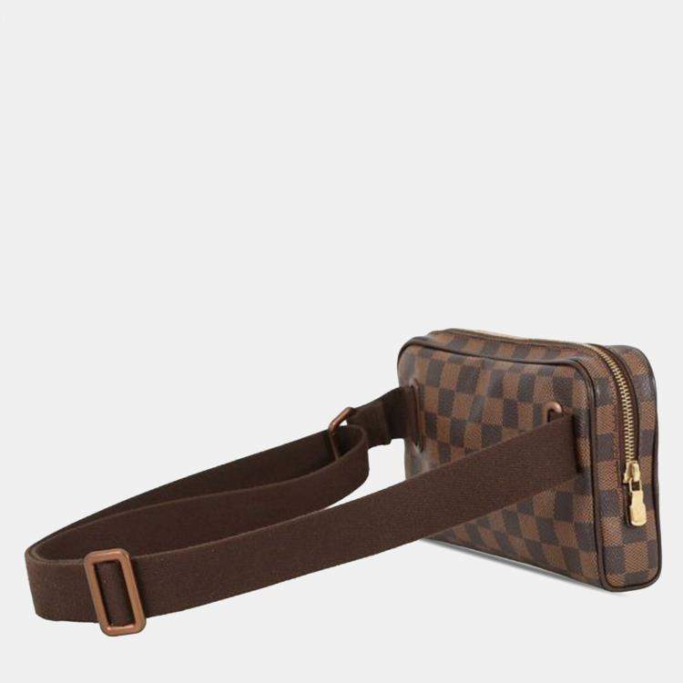 Pre Owned Louis Vuitton Brown Damier Ebene Brooklyn Bum Bag
