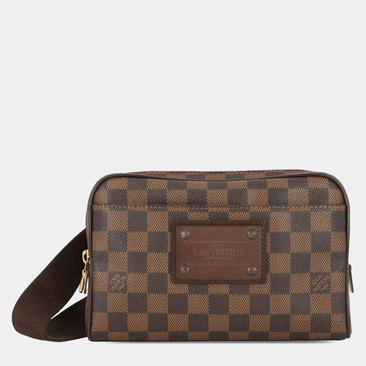 Pre Owned Louis Vuitton Brown Damier Ebene Brooklyn Bum Bag