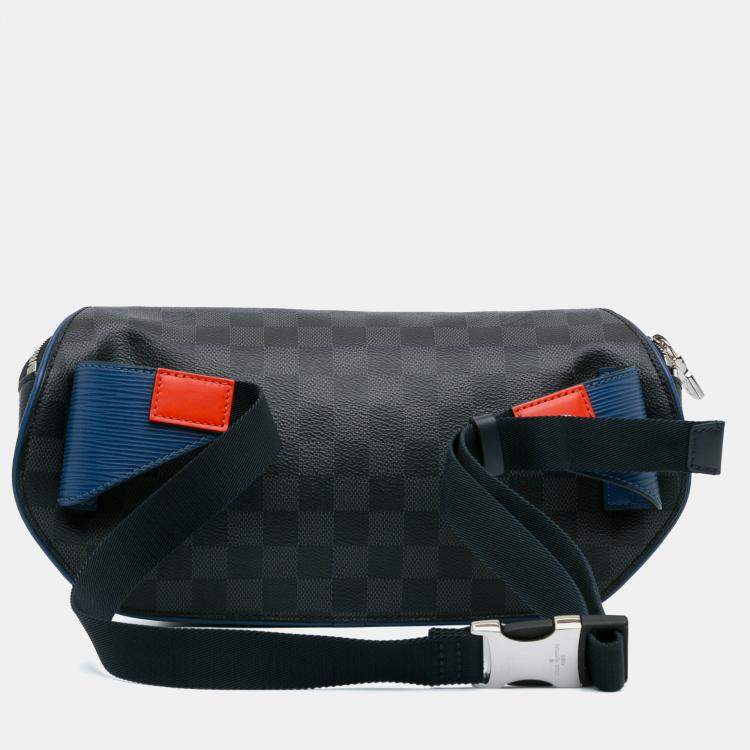 Pre Owned Louis Vuitton Blue Epi Damier Graphite Bumbag