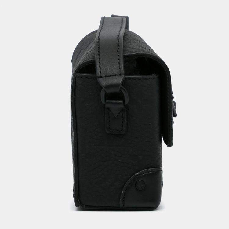 Pre Owned Louis Vuitton Black Monogram Taurillon Steamer Wearable Wallet