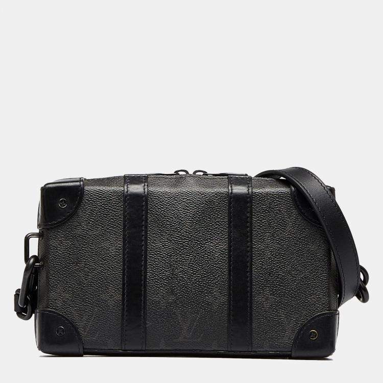Pre Owned Louis Vuitton Black Monogram Eclipse Soft Trunk Wallet Crossbody