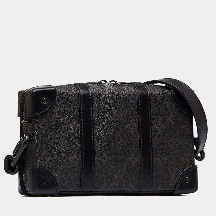 Pre Owned Louis Vuitton Black Monogram Eclipse Soft Trunk Wallet Crossbody
