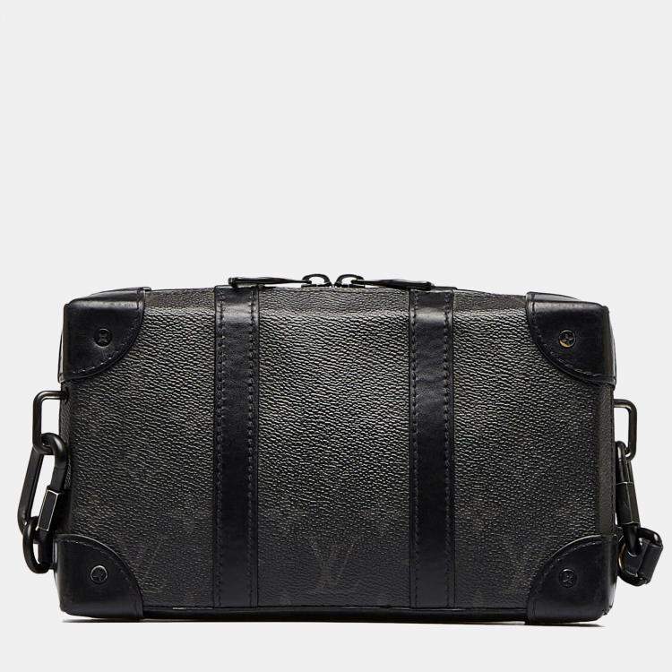 Pre Owned Louis Vuitton Black Monogram Eclipse Soft Trunk Wallet Crossbody
