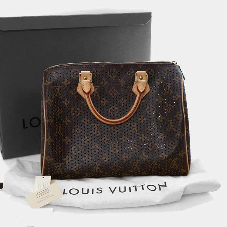 Pre Owned Louis Vuitton Perforated Monogram Speedy 30