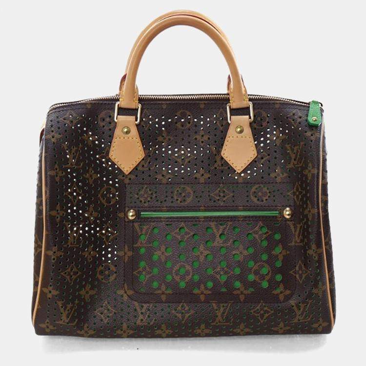 Pre Owned Louis Vuitton Perforated Monogram Speedy 30
