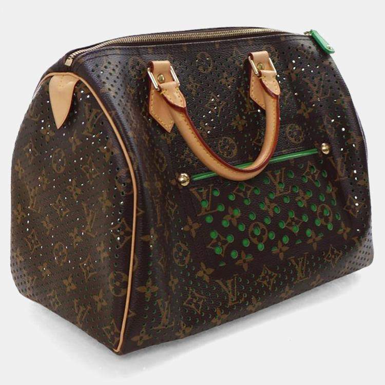 Pre Owned Louis Vuitton Perforated Monogram Speedy 30