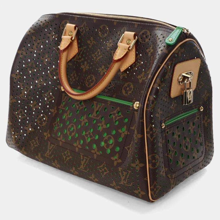 Pre Owned Louis Vuitton Perforated Monogram Speedy 30