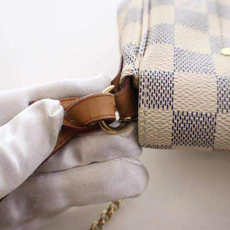 Pre Owned Louis Vuitton Damier Azur Favorite MM