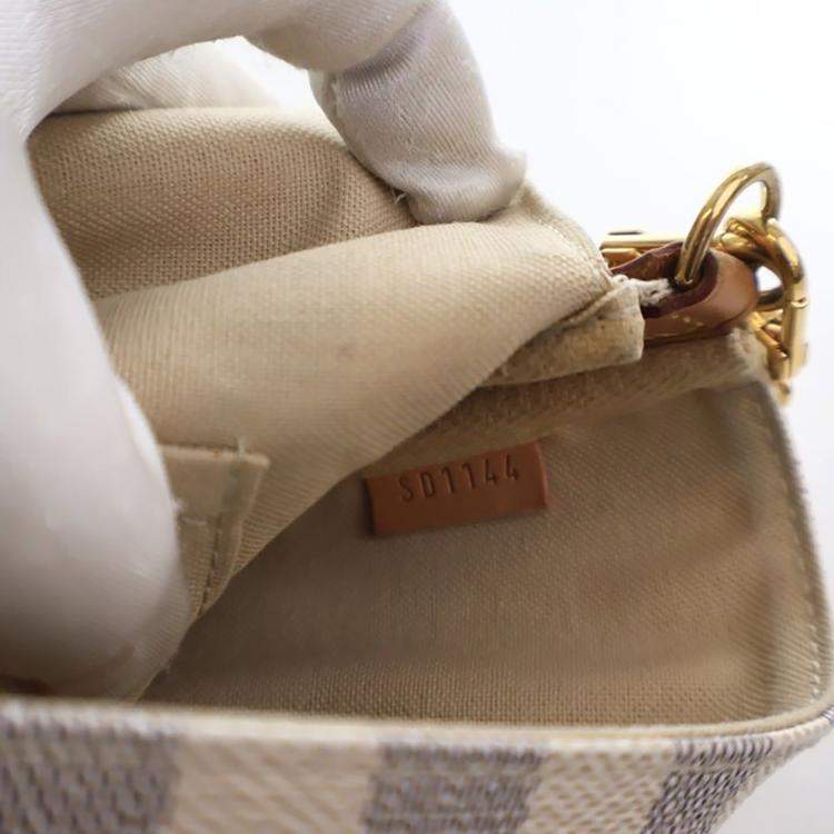 Pre Owned Louis Vuitton Damier Azur Favorite MM