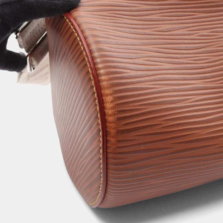Pre Owned Louis Vuitton Soft Polochon XL Brown Epi Leather Shoulder Bag