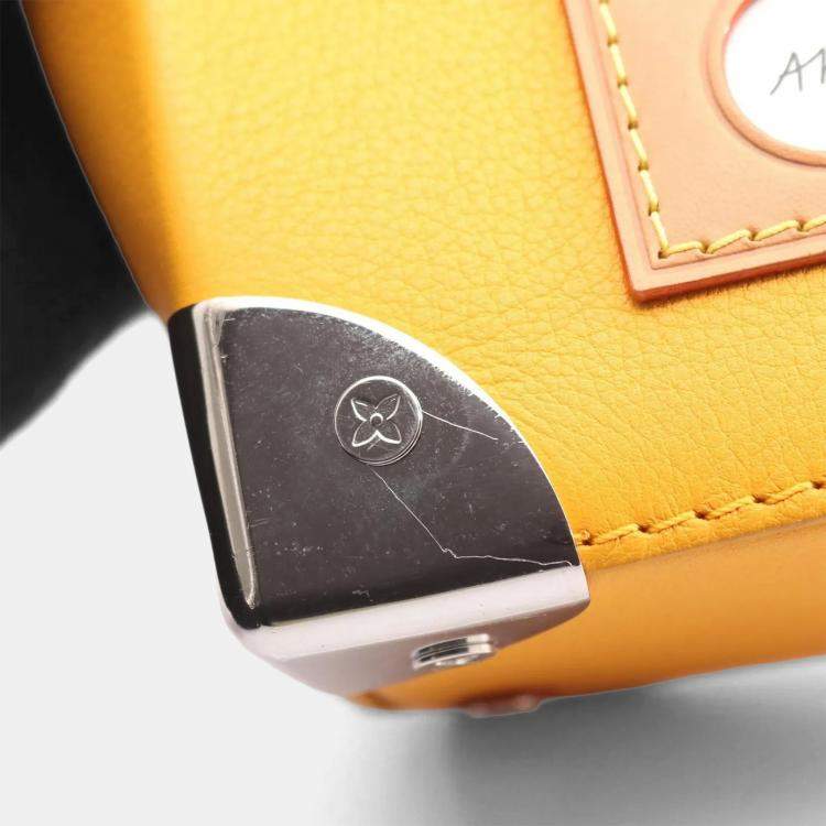 Pre Owned Louis Vuitton Vertical Box Trunk Saffron Leather Shoulder Bag