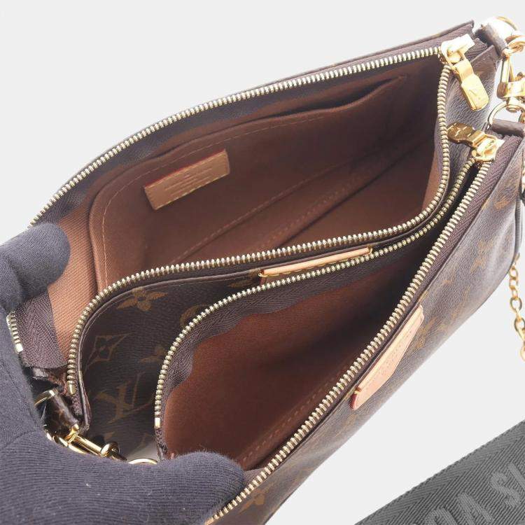 Pre Owned Louis Vuitton Multi-Pochette Accessories Brown Monogram Canvas Shoulder Bag