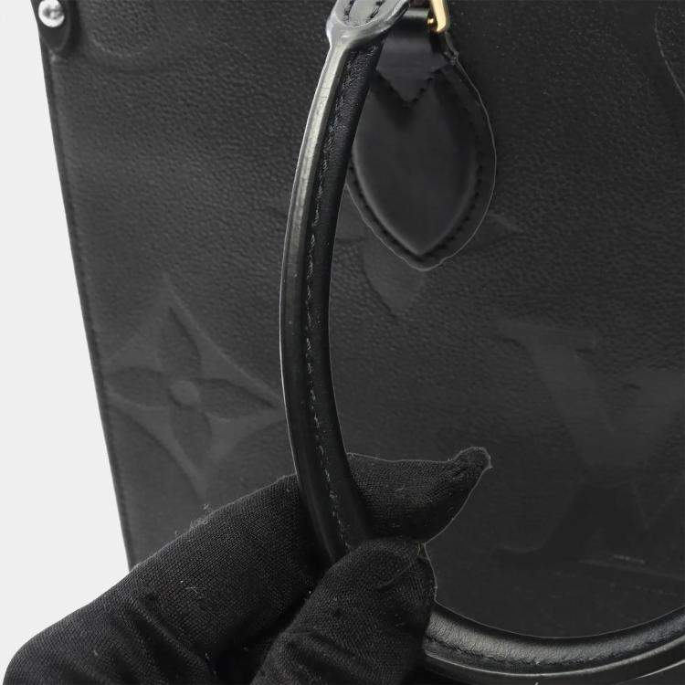 Pre Owned Louis Vuitton OnTheGo MM Black Monogram Empriente Leather Tote Bag