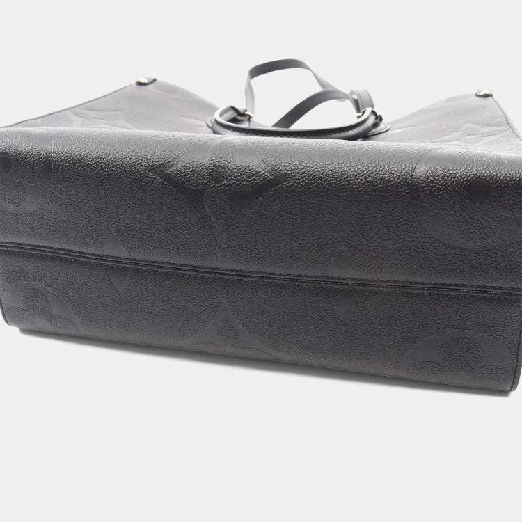 Pre Owned Louis Vuitton OnTheGo MM Black Monogram Empriente Leather Tote Bag