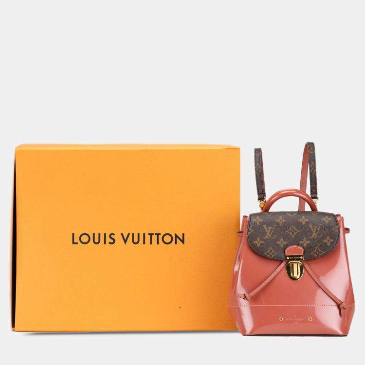 Pre Owned Louis Vuitton Brown Pink Monogram Vernis Hot Springs
