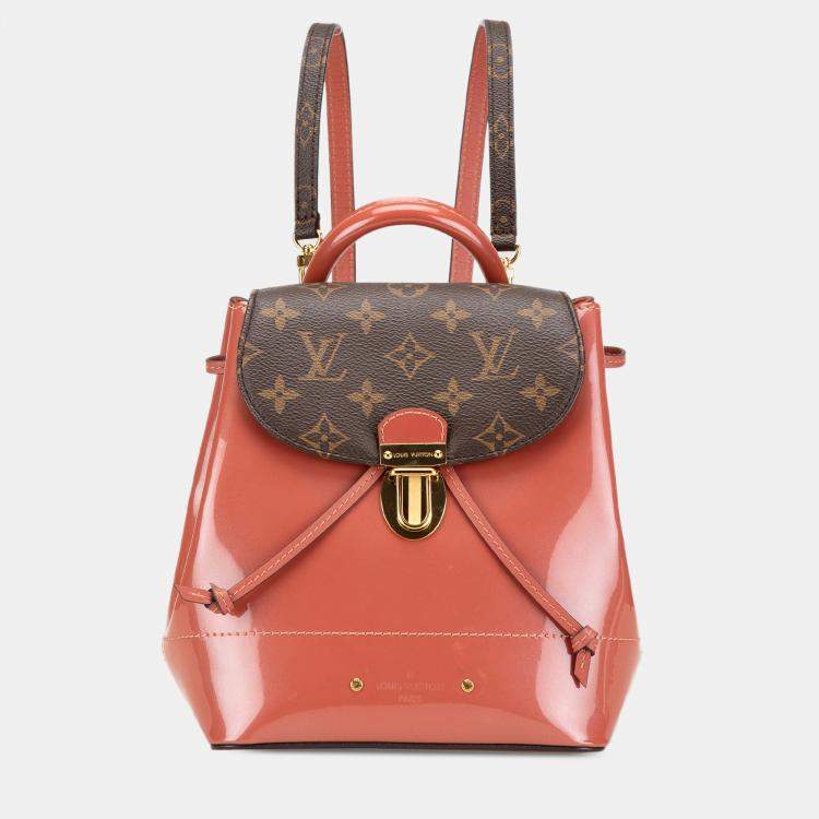 Pre Owned Louis Vuitton Brown Pink Monogram Vernis Hot Springs