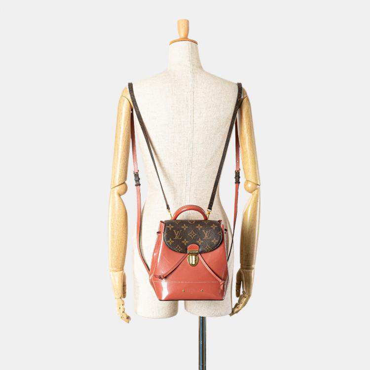 Pre Owned Louis Vuitton Brown Pink Monogram Vernis Hot Springs
