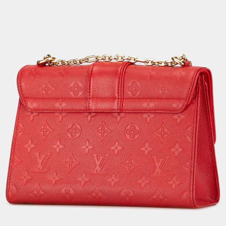 مملوكة مسبقًا Louis Vuitton Red Monogram Empreinte Saint Sulpice BB
