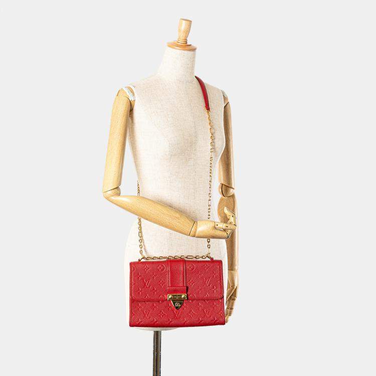 مملوكة مسبقًا Louis Vuitton Red Monogram Empreinte Saint Sulpice BB