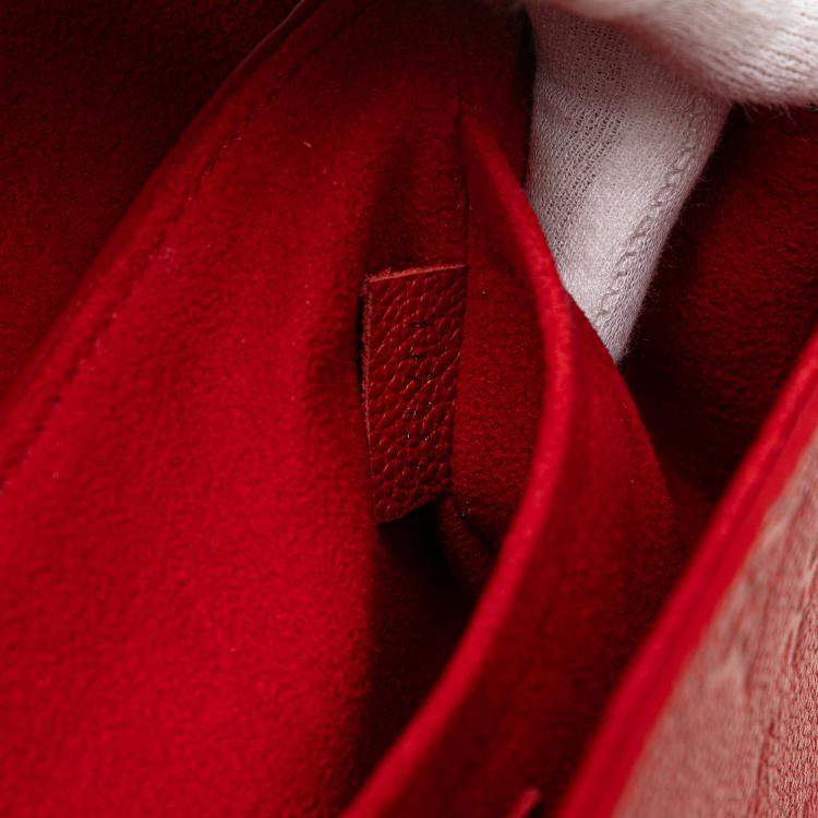 مملوكة مسبقًا Louis Vuitton Red Monogram Empreinte Saint Sulpice BB