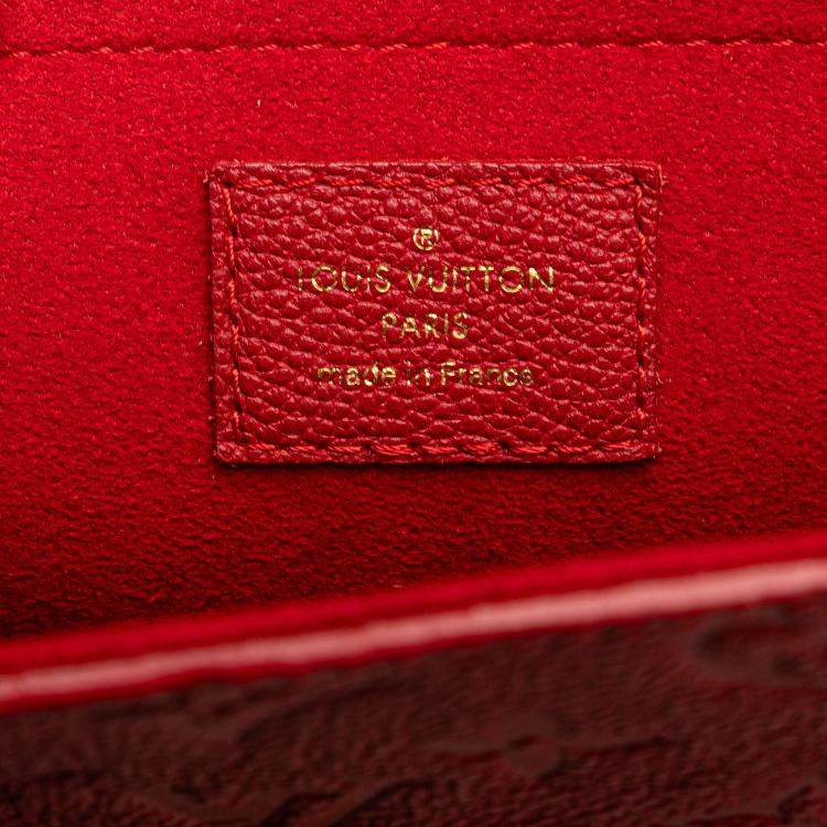 مملوكة مسبقًا Louis Vuitton Red Monogram Empreinte Saint Sulpice BB