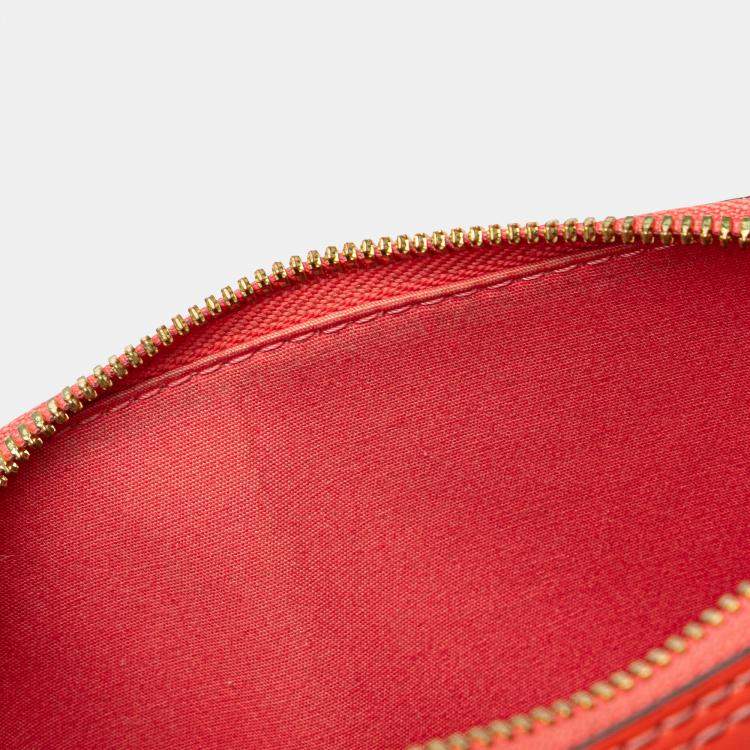 Pre Owned Louis Vuitton Orange Monogram Vernis Alma BB